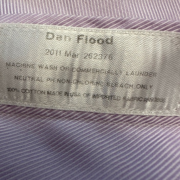 Brooks Brothers Makers Oxford Shirt Men’s XXL Pink Purple Non-Iron Made In USA - Picture 7 of 7
